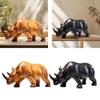 Rhinoceros Sculpture Decorative Modern Accessories Rhinoceros Statue Home Decor for Cabinet Tabletop Living Room Office Hotel