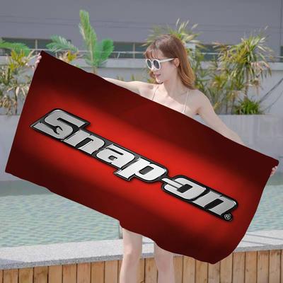 S-Snap On LOGO Microfiber Beach Towel Absorbent Quick Dry Soft Yoga Swimming Resort Mountain Climbing Towel