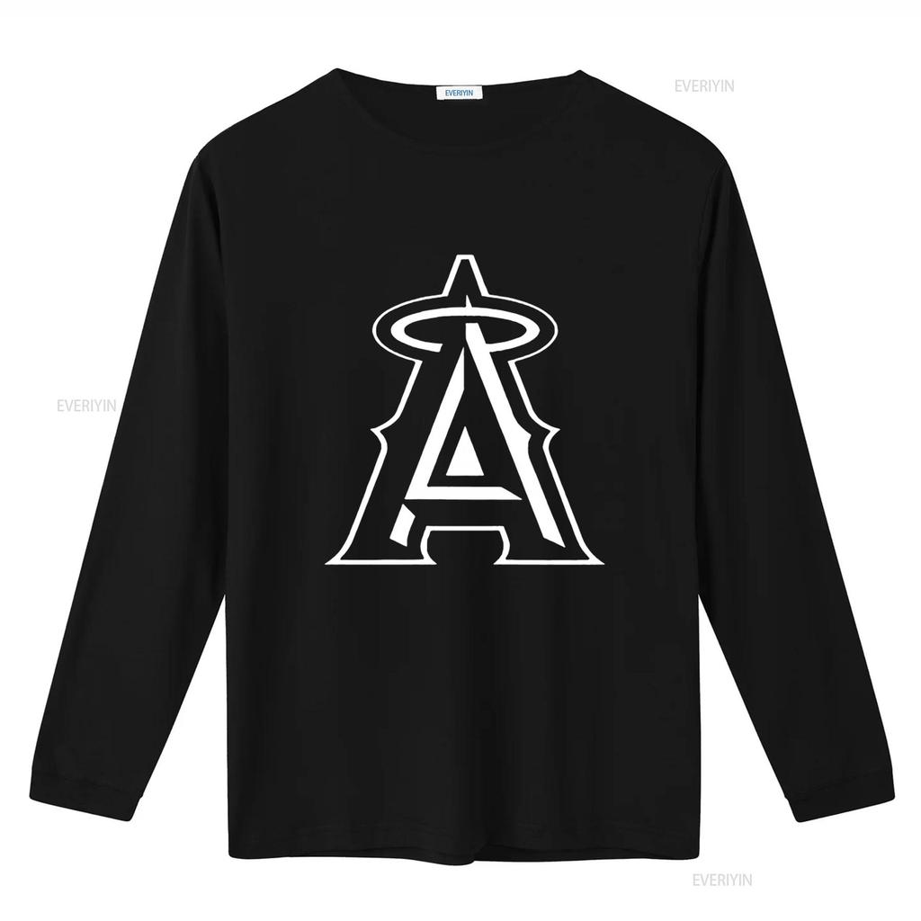 Angels Black Fan Baseball California Anaheim Champs All Cotton T Shirt For  Vintage Washed Comfortable Breathable Versatile