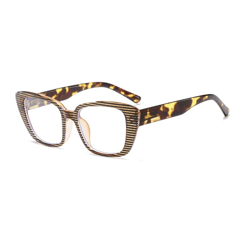 

Cat Eye Stripes Frame Hyperopic Photo-Gray Anti Blue Light Women Sunglasses Presbyopic Astigmatism Prescription Sight Glasses Single Version&1.56&None жёлтый