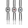 JMXD Turquoise Bolo Tie Long Necklace Celtic Pattern HipHop Street Style Fashion Accessory Statement Pendant for Men