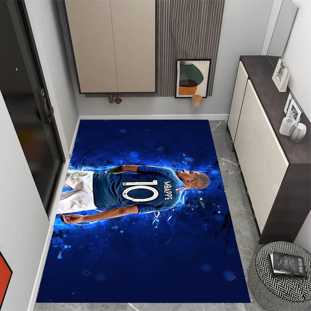 Mbappe Soccer Legend Floor Rug Office Rug Perfect for Study room Outdoor Living Rooms Decorate room Anti-slip Rug Decorate Offices