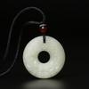 Yuanbao Pixiu Jade Pendant Necklace for Couples: White Jade Color, Safe Knot, Wealth Attraction