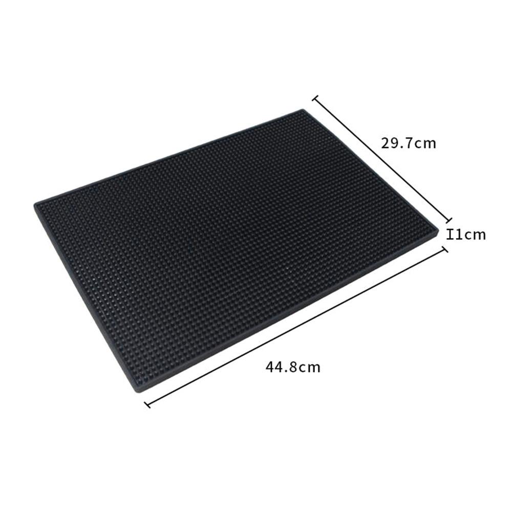 Large Square Silicone Tableware Drying Mat Non-Slip Drain Pad for Kitchen Bar Deep Grooves Drainage Dish Fruit Vegetable Tray