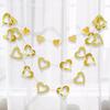 3 Pieces DIY Valentine's Day Banners, Valentines Bunting Banners String, Heart Paper Garland for