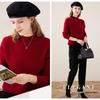 TUHUANG Women's Thickened Pure Cashmere Turtleneck Sweater