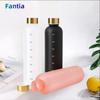 Garrafa de 1L com marcador de tempo 32 OZ motivacional reutilizável fitness esportes ao ar livre viagem à prova de vazamento sem BPA plástico fosco