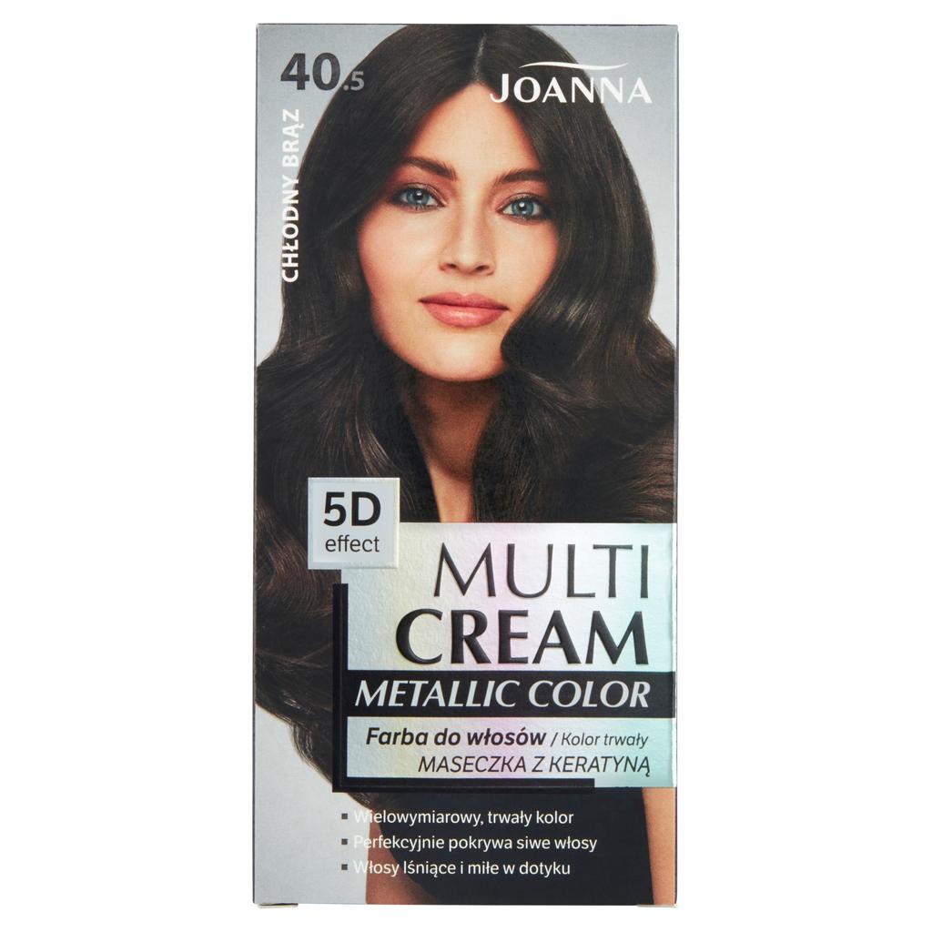 Joanna Professional Intense Metallic Hair Dye, Cool Brown 40.5 - Salon-Quality Formula
