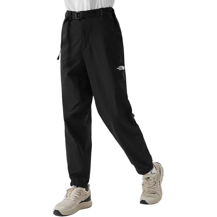 The North Face Solid Color Lace-Up Casual Tapered Knit Sports Pants Unisex bottoms Black NP6NQ04J