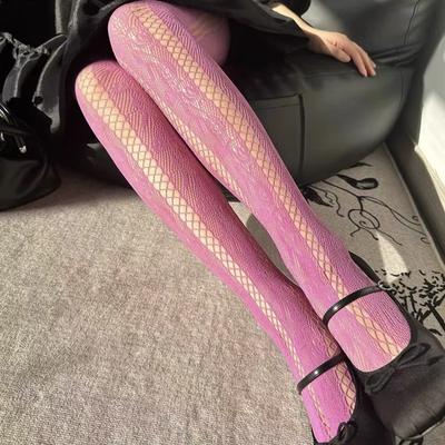 Hohelastische Nylon Damenstrumpfhose Sommer Dünn Durchsichtig Spitze Strumpfhose Damen Sexy Netzstoff Hohlboden Lange Strümpfe Frau
