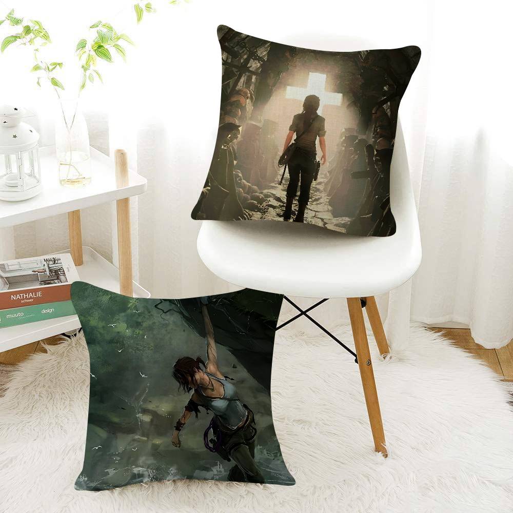 Tomb Raider Game Laracroft Pillowcase Toon Gift Cushion Cover Bedroom Home Sofa Chair Seat Decor Pillow Case