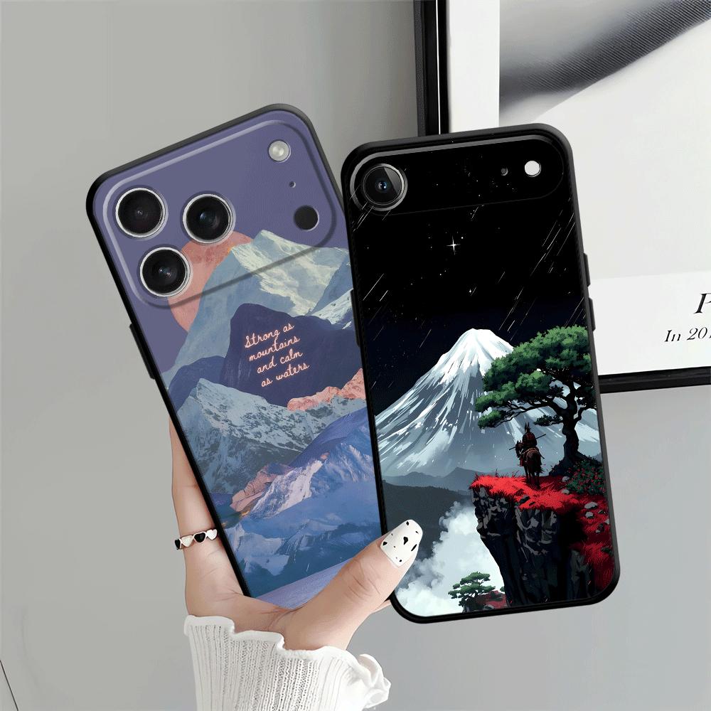 Creative Mountain Peak Art Funda Phone Cover Case for Apple iPhone 17 Pro Max 12 13 Air 11 15 Pro 7 8 XR XS MAX 16 14
