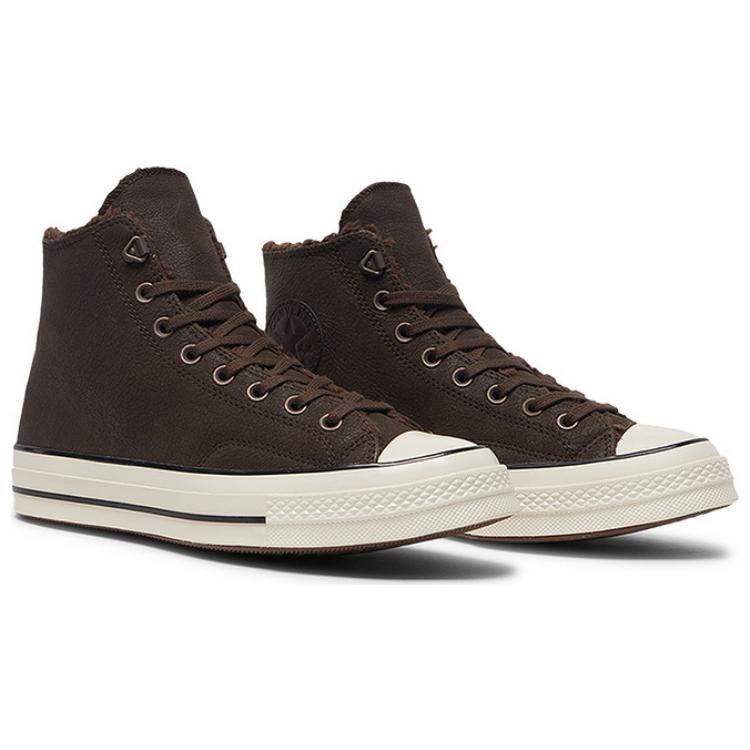 Converse Chuck 70 High Distressed Leather - Fresh Brew Unisex Sneakers Brun A09443C