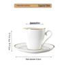 Shangqi Gold Rim Bone China Coffee Cup Set