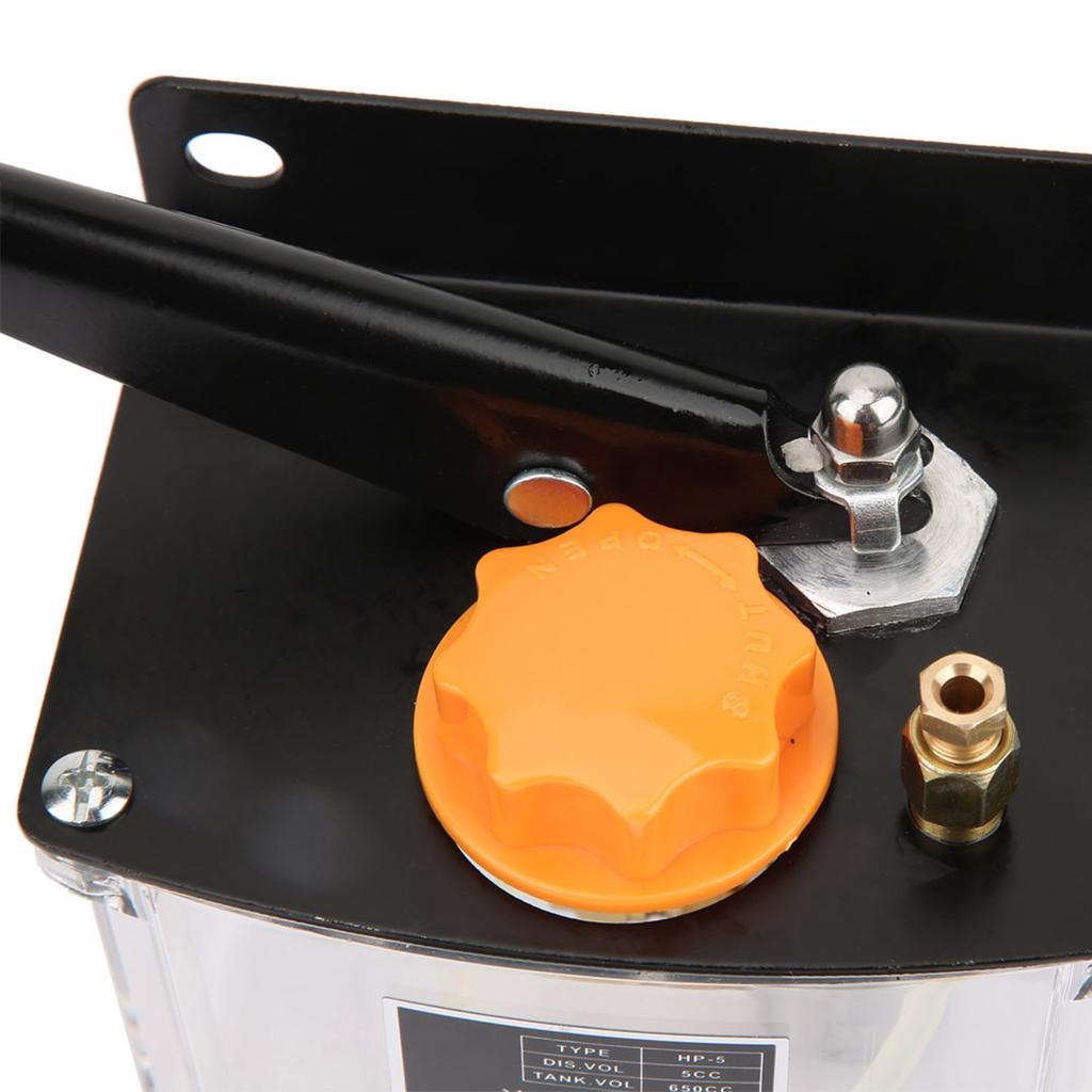 HP5L Manuelle Schmierpumpe, linkshändig betriebene Schmierpumpe 650CC für CNC-Werkzeugmaschinen