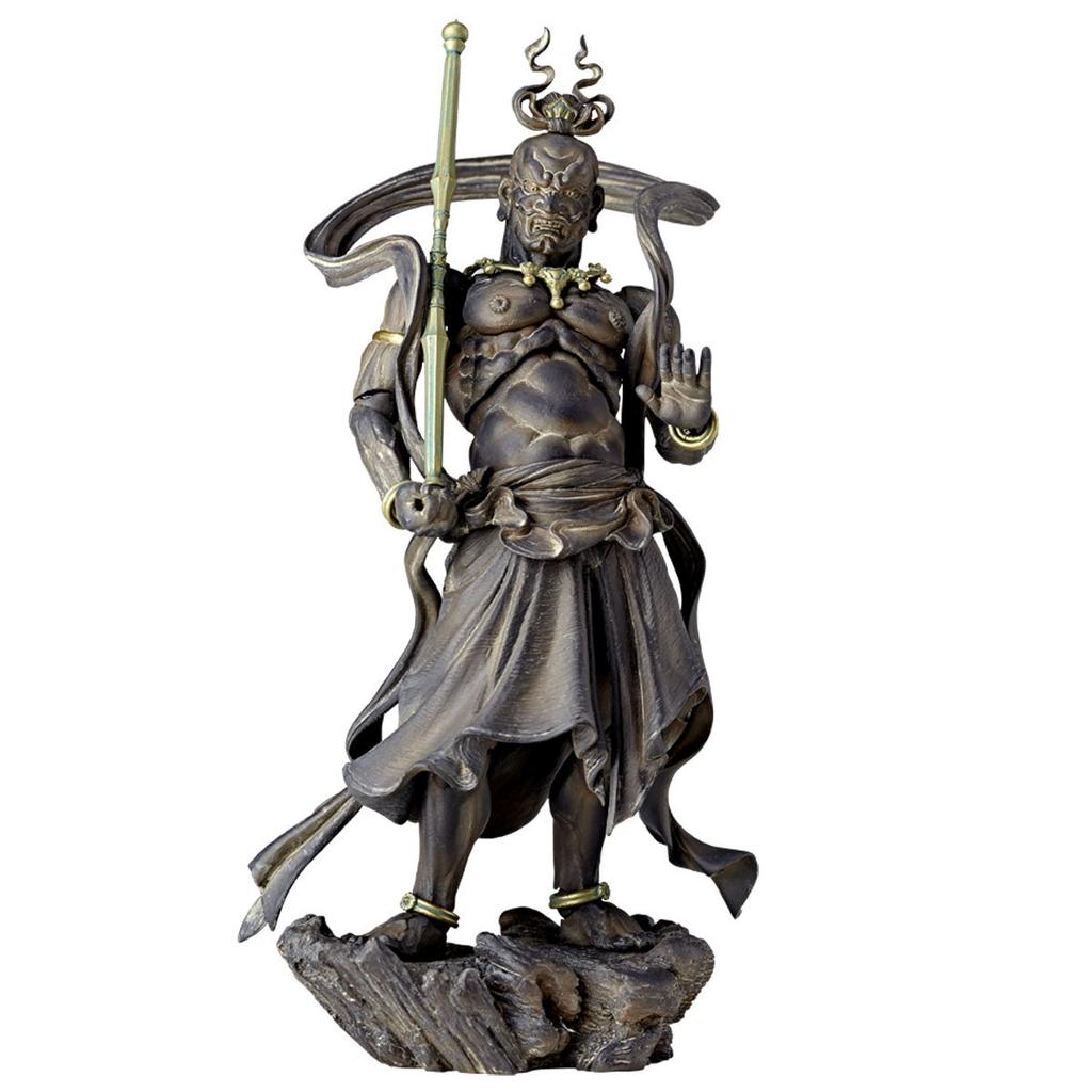 Revoltech Takeya 018EX Kongo Rikishi Agata Wood Tone Version Painted Action Figure Non-Scale ABS&PVC