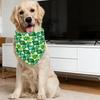 St Patricks Day Clover Pet Triangular Bandanas Adjustable Four-Leaf Clover Dog Scarves Creative Neckwear Pets Accessories
