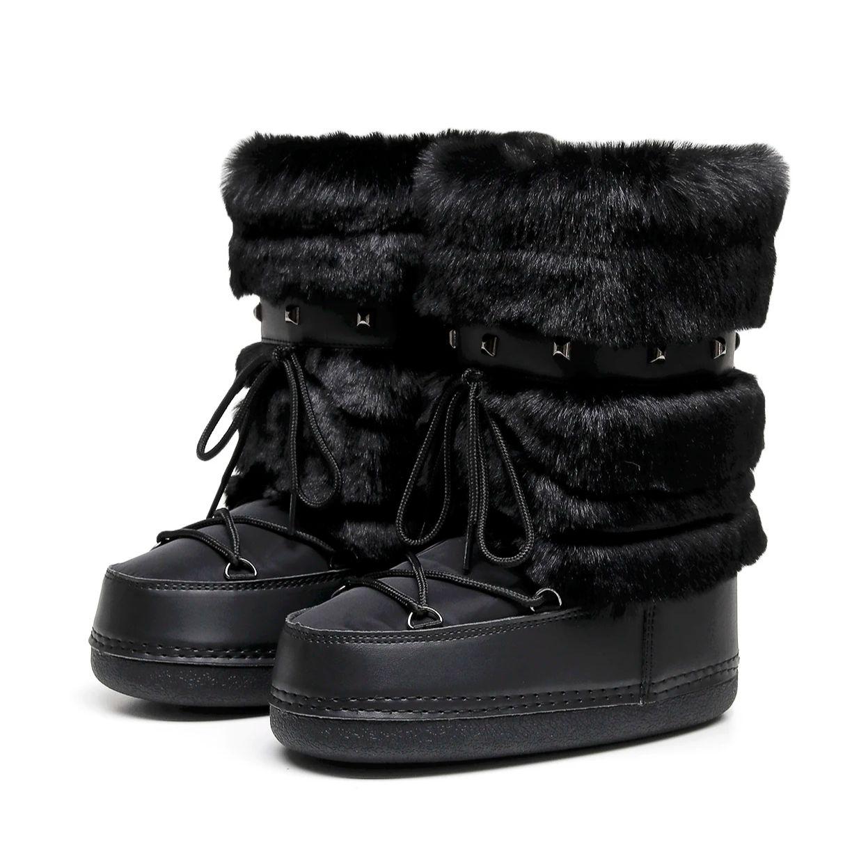 Women`S Warm Furry Winter Boots Non-Slip