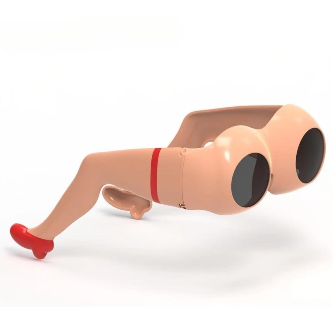 

Novelty Leg Hip Sunglasses Fun Orange Silly Glasses for Holiday Party Pranks Adult Jokes Hiking Sunglasses Eyewear for Men Women жовтий
