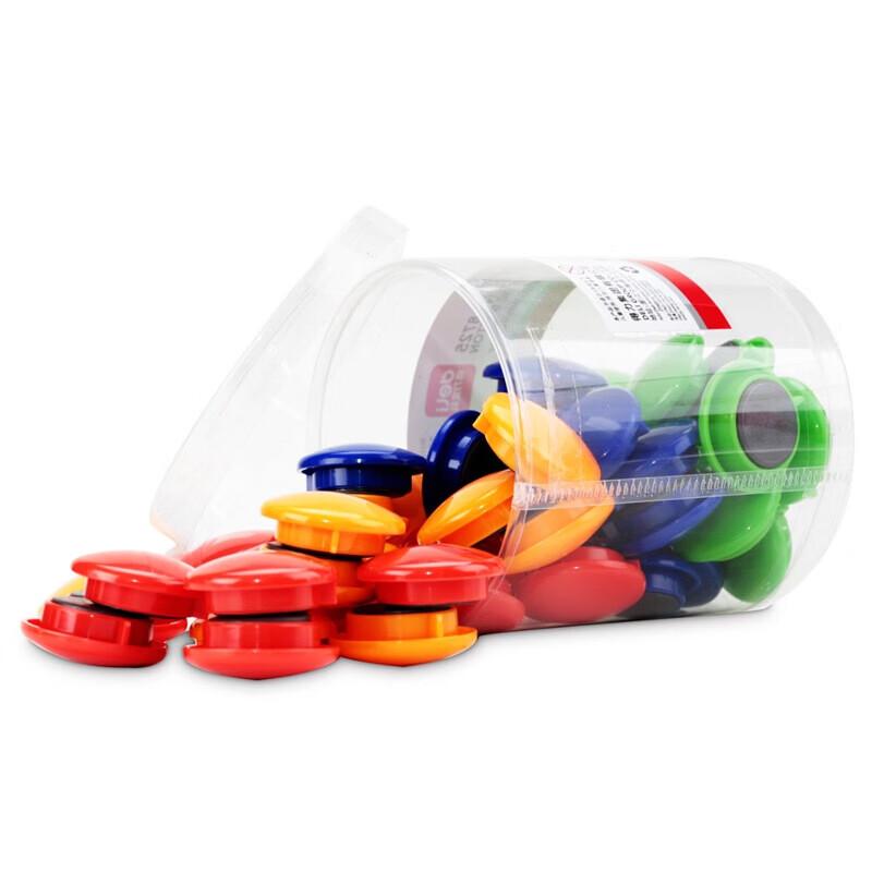 Deli Colorful Whiteboard Magnetic Pushpins, 30mm, 48 Pcs