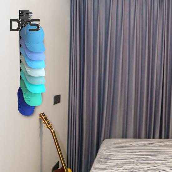 Hat Organizer Baseball Cap Storage Rack Self-Adhesive Simple Installation Wall Mounted Multi-layer Hat Hanger Holder Display Rack