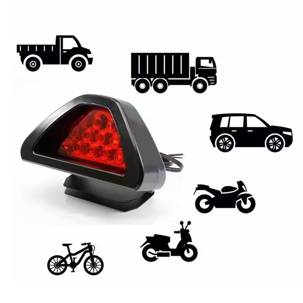 Universal F1 Style 19Led Triangle Brake Light Sport Car Rear Third Tail Signal Lamp 12V Warning Strobe Light For Jdm Bba Racing