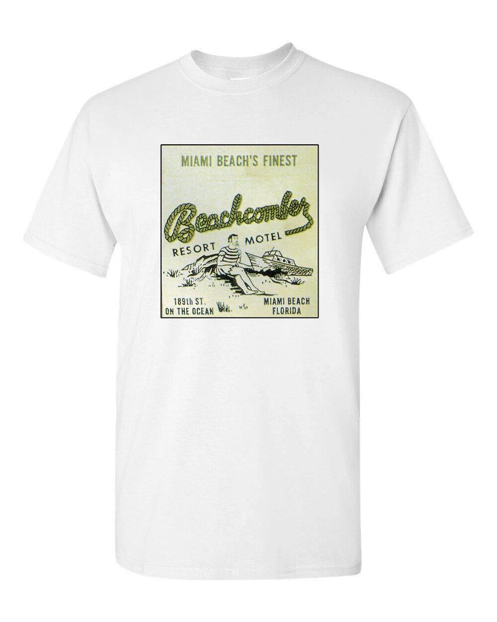 Retro Tiki T Shirt White 100% Cotton Mug Bar No. 26 Beachcomber Resort Miami FL S
