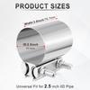 GaRhomxy 2.5 "Exhaust Clamp 304 Stainless Steel Heavy-Duty Lap Joint Band Clamp, Used for Mufflers, Catalytic Converters, Exhaust Pipes (2 Pack)