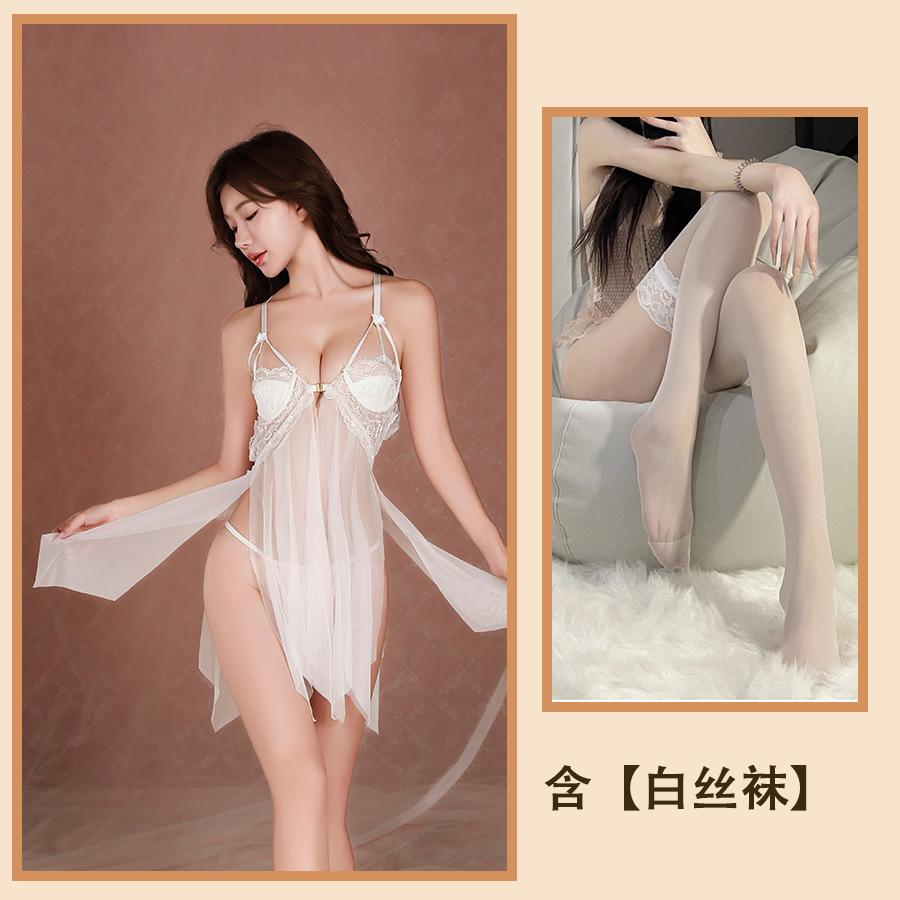 Sexy Lingerie Sexy Midnight Gathering Steel Tray Small Chest Backless Passion Pajamas Charm Flirting Hot Suspenders