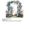 Removable Garden Gate Wall Decal Spring Flowers Peel And Stick Wall Art Waterproof Self Adhesive Mural Decal for Bedroom Office Bathroom