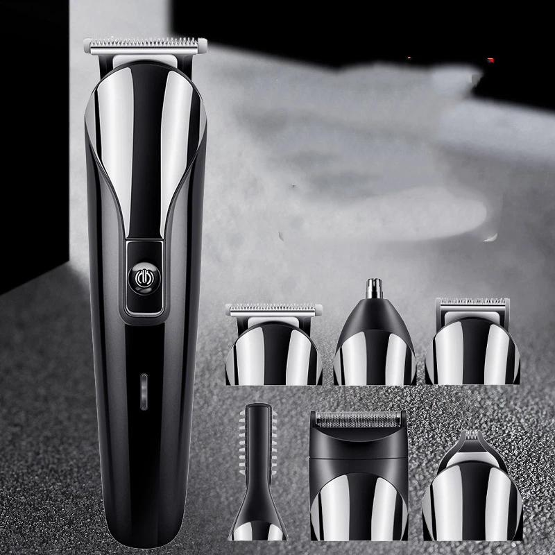 New multifunctional hair clipper retro oil head electric clipper 6 in 1 multifunctional hair clipper set rechargeable electric clipper