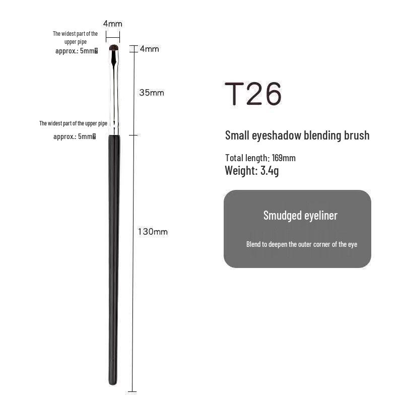 Pony Hair Eyeshadow Brush Set: 4-Piece Fine Eye Makeup & Under-Eye Blending Tools