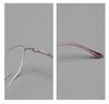M6719S Retro Semi-Rimless Pure Titanium Eyeglass Frame for Men & Women, Prescription-Friendly for Myopia