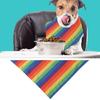 Rainbow Dog Bandana Triangular Scarf Kerchief Pet Neckerchief Colorful