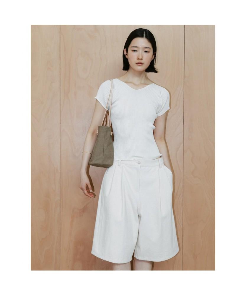 Diaepeocheo Delia Short Sleeve Knit Top Beige (Ta6451A01A)