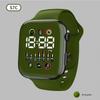 Electronic Watch Hollow Week Digital Sports Student LED Electronic Watch Couple Hollow Color Screen Watch Week Square Electronic Watch
