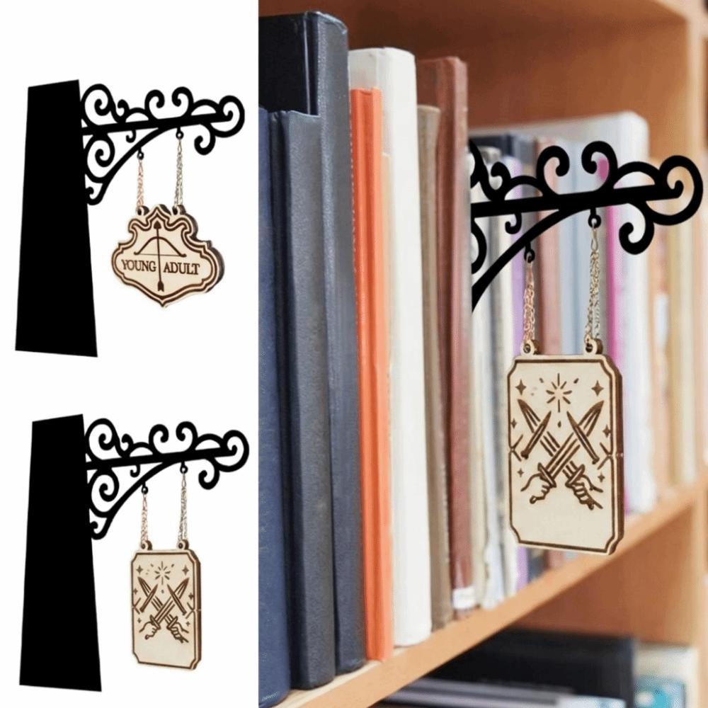 Creative Design Book Nook Sign Lightweight Bookshelf Decoration Hanging Sign Book Storage Space