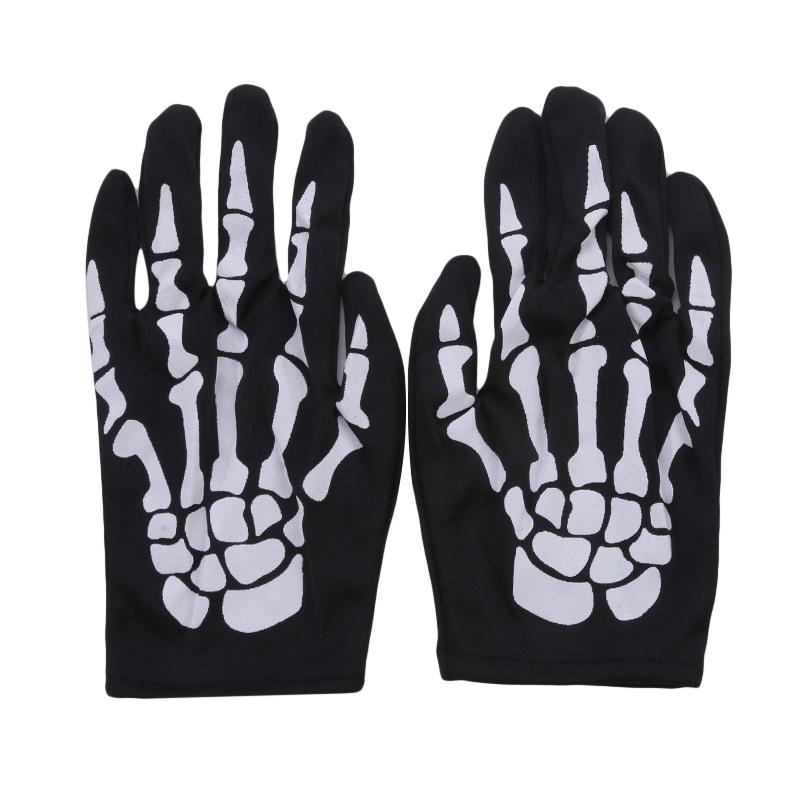 

Halloween Costume Scary Skeleton Arm Sleeves Gloves Carnival Horror Theme Party Cosplay Props Skeleton Ghost Claw Gloves