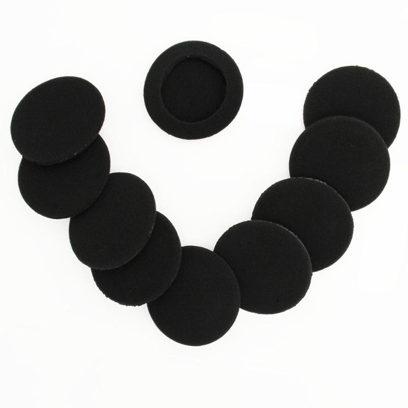 10 Pares/lote Redondo 35 40 45 50 55 60 65 mm Cubierta de Auriculares Reemplazo Esponja Almohadillas para Orejas Universal Almohadillas de Espuma Cojín de Espuma