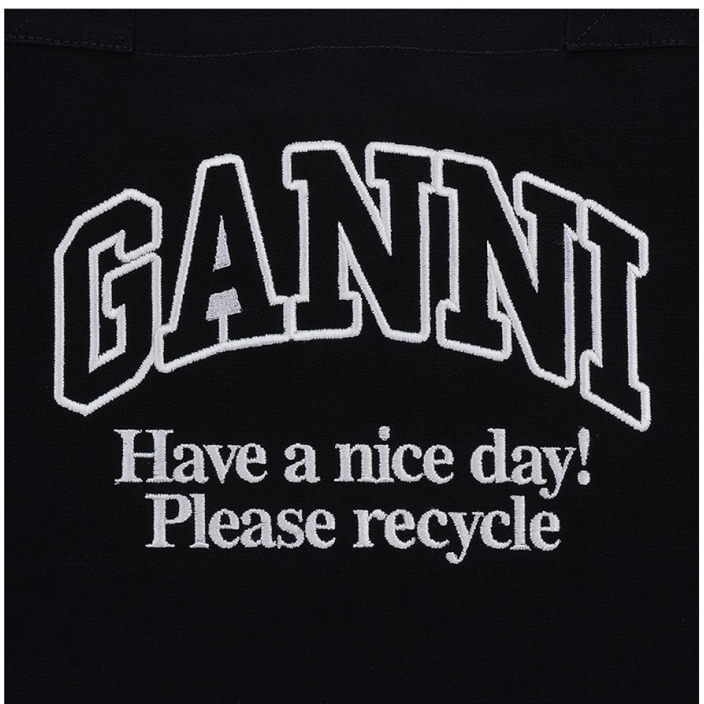 Ganni Easy Xxl Shopper Tote Bag A6680 252