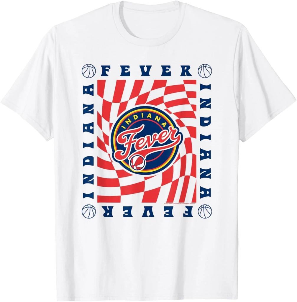 WNBA Indiana Fever Retro Wavy Checkerboard T-Shirt