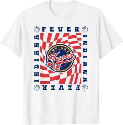 WNBA Indiana Fever Retro Vlnité Šachovnicové Tričko