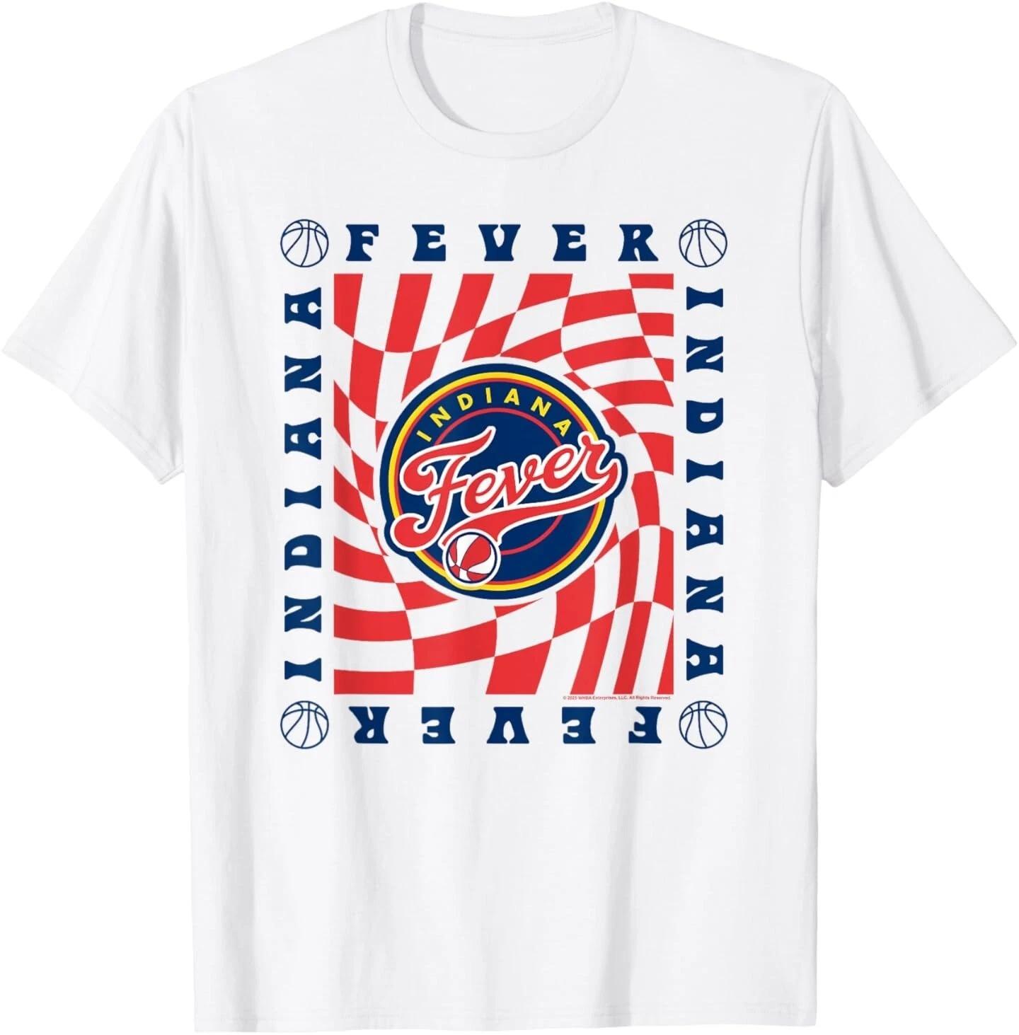 

WNBA Indiana Fever Retro Wavy Checkerboard T-Shirt 2XL