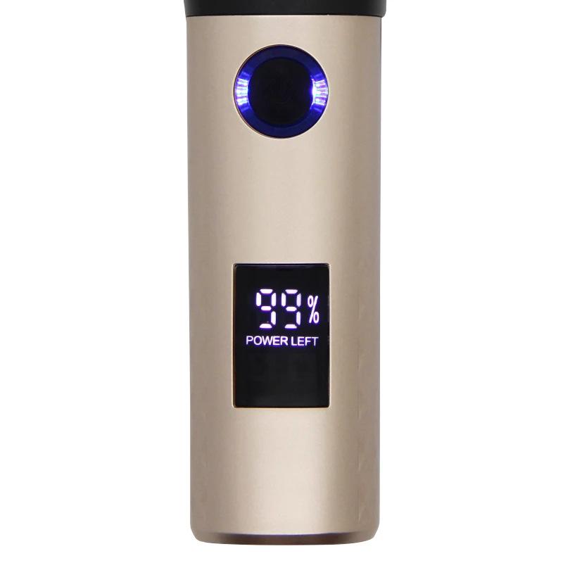 Smart Electric Hair Clipper with Display - Low Noise, Rechargeable, and Portable Trimmer.