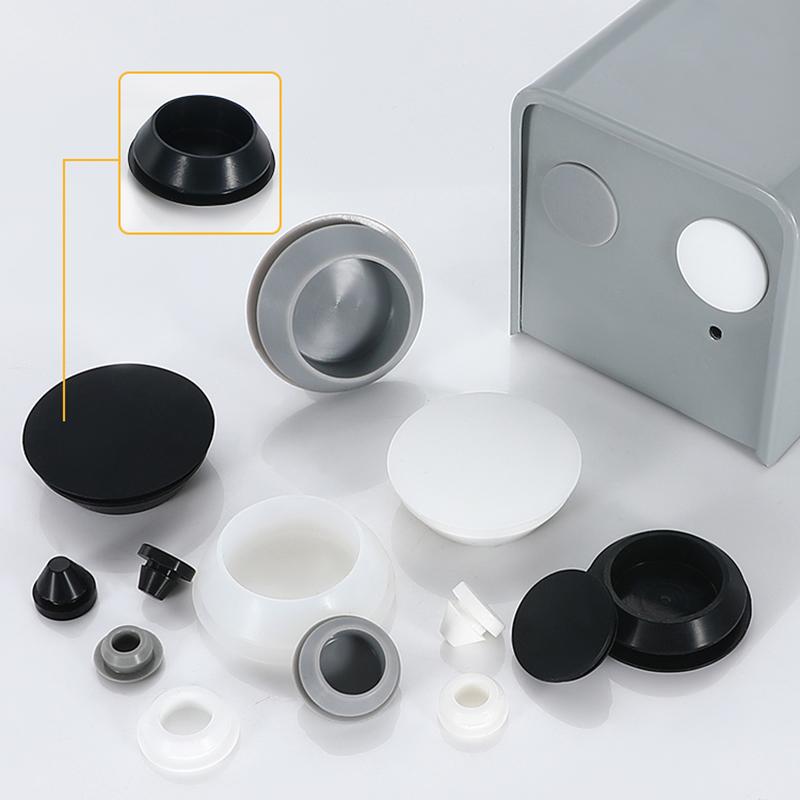 Snap-on Silicone Rubber Plug 3/3.5/4/4.5/5/6/6.5/7-14mm Soft Seal Hole Plugs Blanking End Cap T Type Hole Plug Cover Four Colors