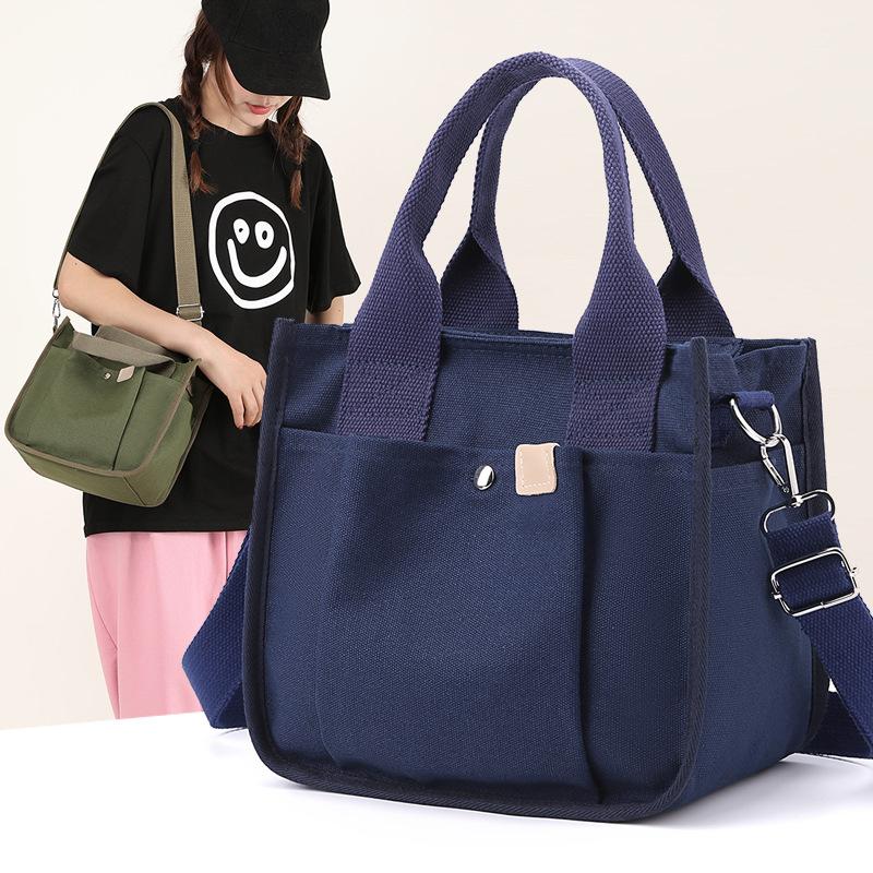 Women Crossbody Bags Canvas Solid Color Casual Tote Bag Messenger Bag Handbags Brand Designer Simplicity Girl's Shoulder Bag