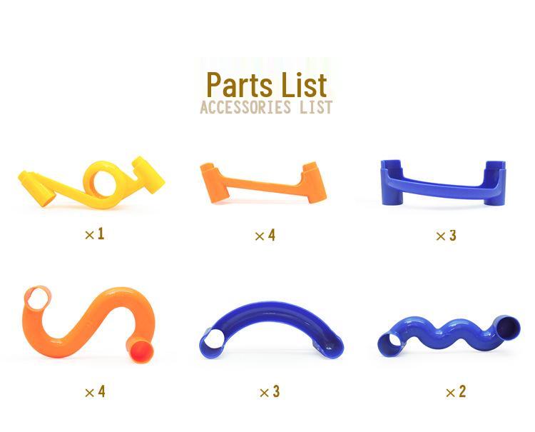 3D Labyrinth Murmelbahn Puzzle, 105-teilige Kunststoffbausteine für die frühe Bildung und den Zusammenbau von Kindern