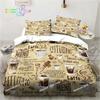 Coffee Pattern Bedding Set Printed Duvet Cover Sheet Pillowcase Bed Soft Quilt Cover Full Queen King Size Adult Kid Bedroom Gift
