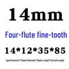 Yihai White Steel 4-Flute Wave-Tooth End Mill, 10mm, for Aluminum, Super Hard, Fine and Coarse Teeth, 11 Corrugations.