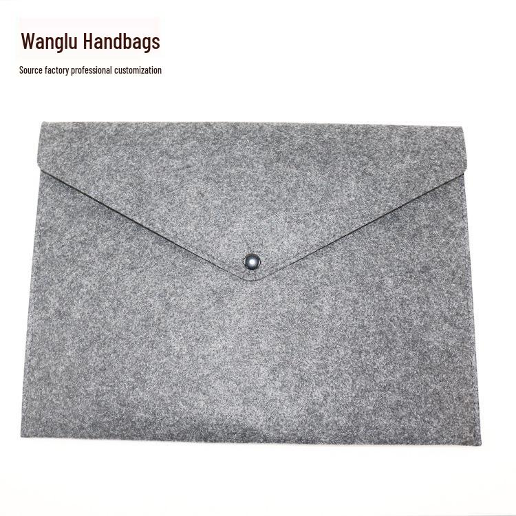 

Папка-конверт А4 из фетра с кнопкой-застежкой 34x26 cm серый